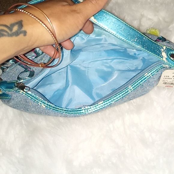 Vintage Retired 90s Claire's/Icing Handbag Patch work Flowers Original Design - Picture 7 of 10